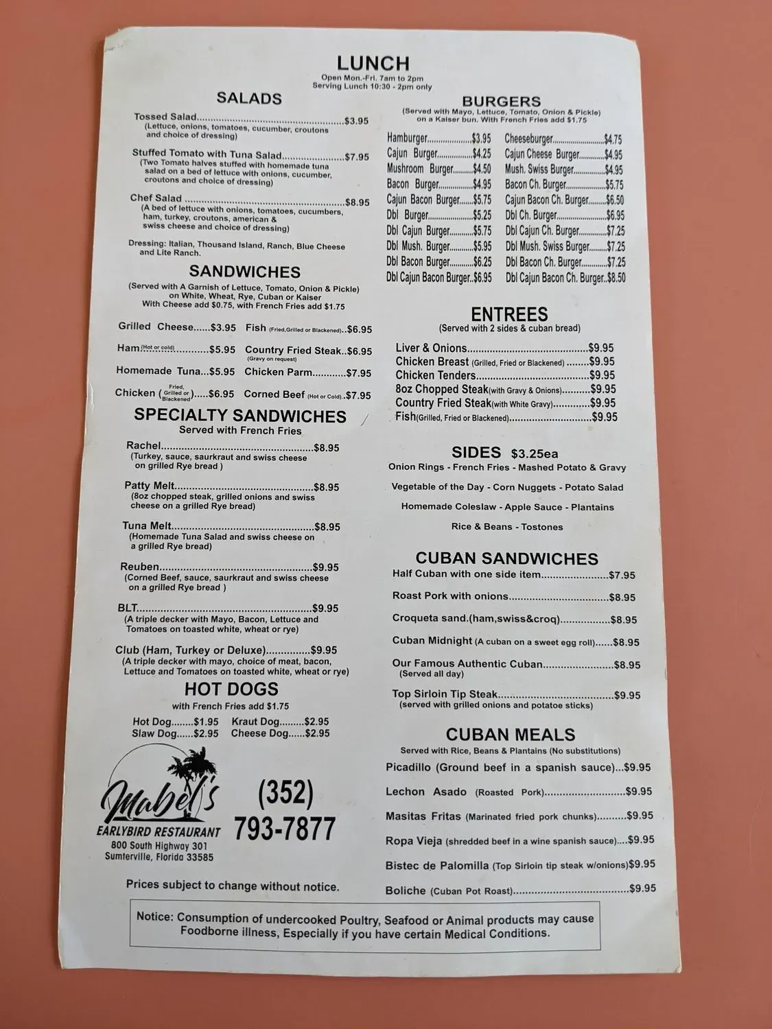 Menu 1