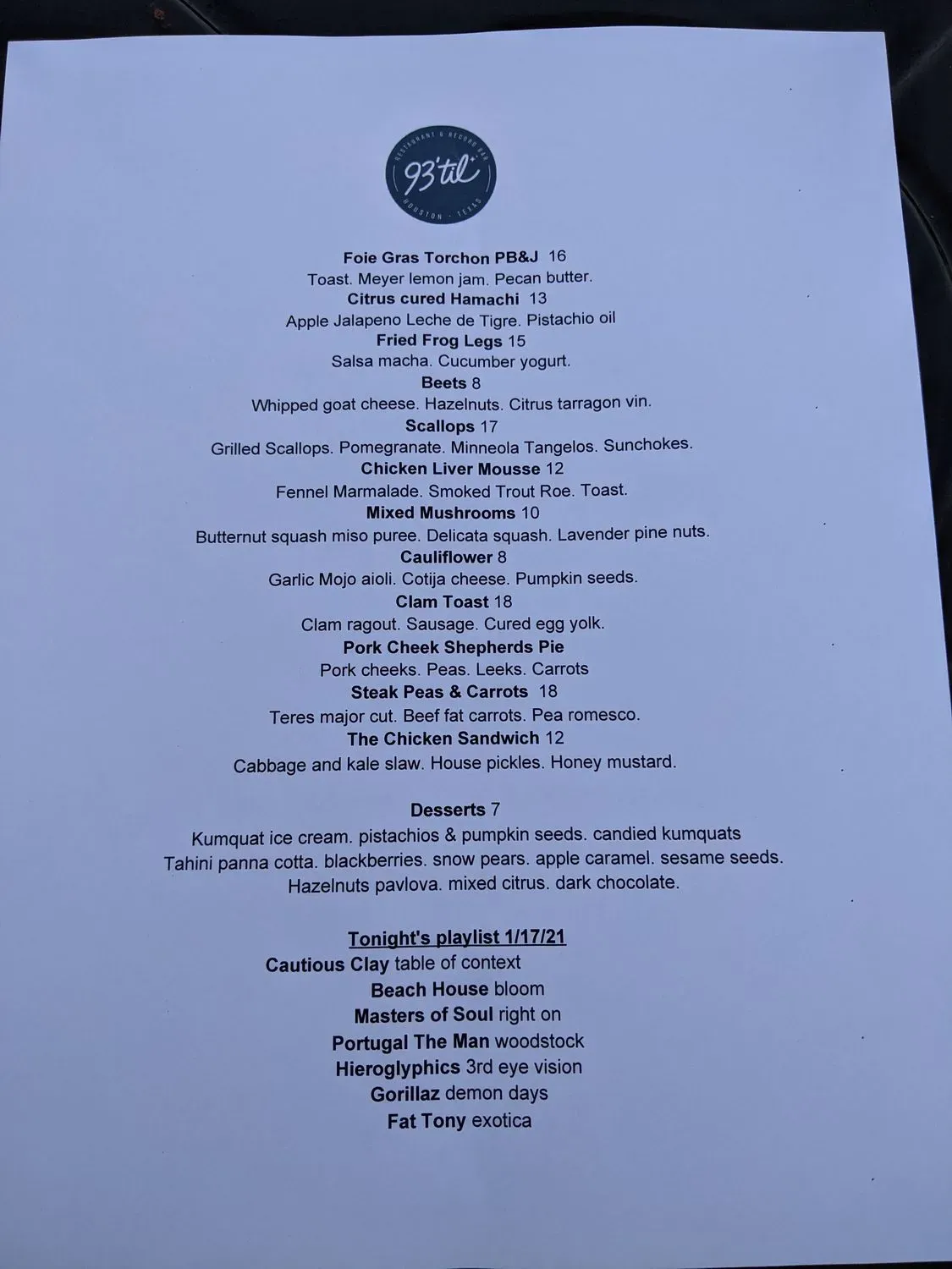 Menu 1