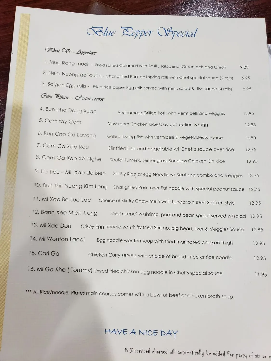 Menu 1