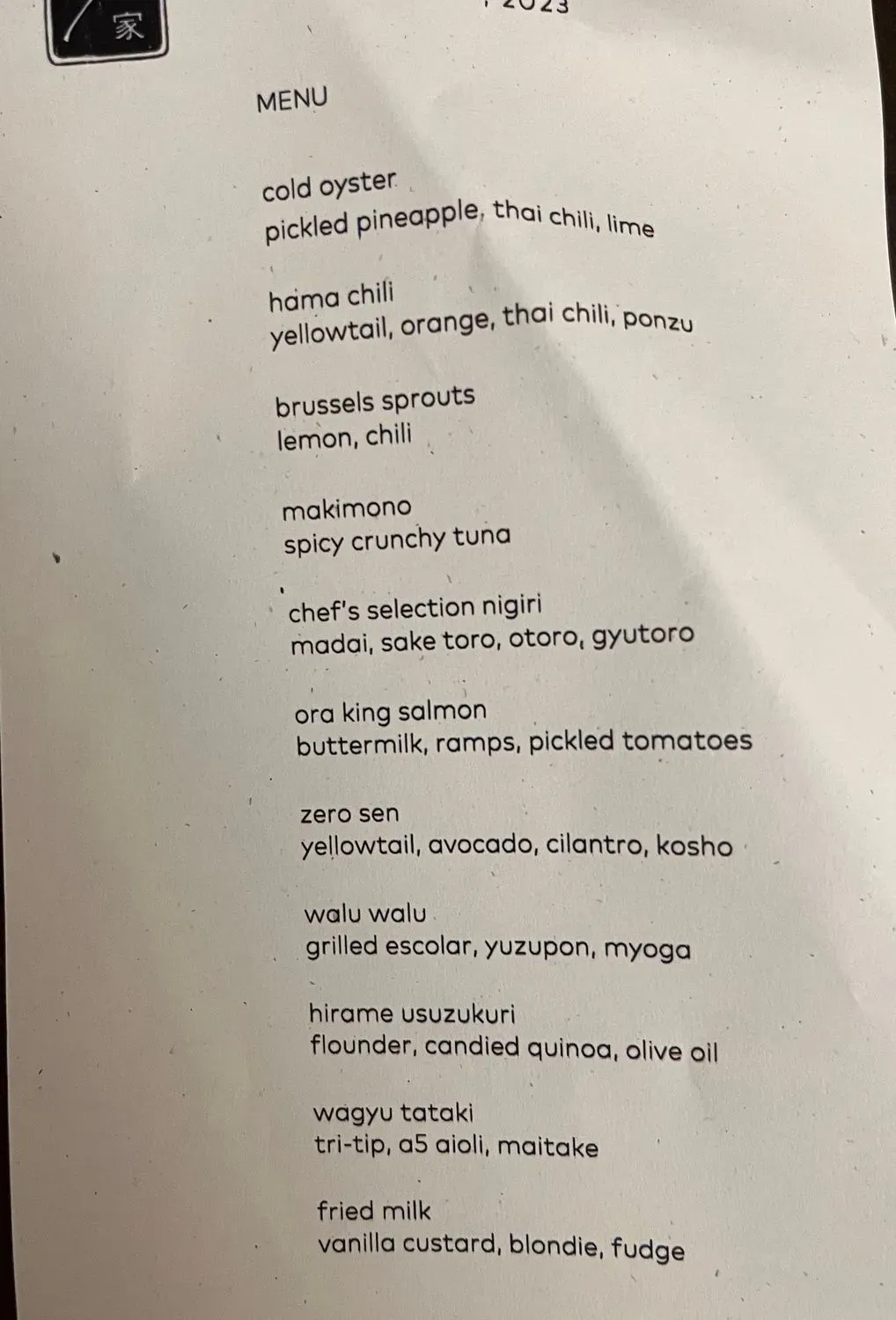 Menu 1