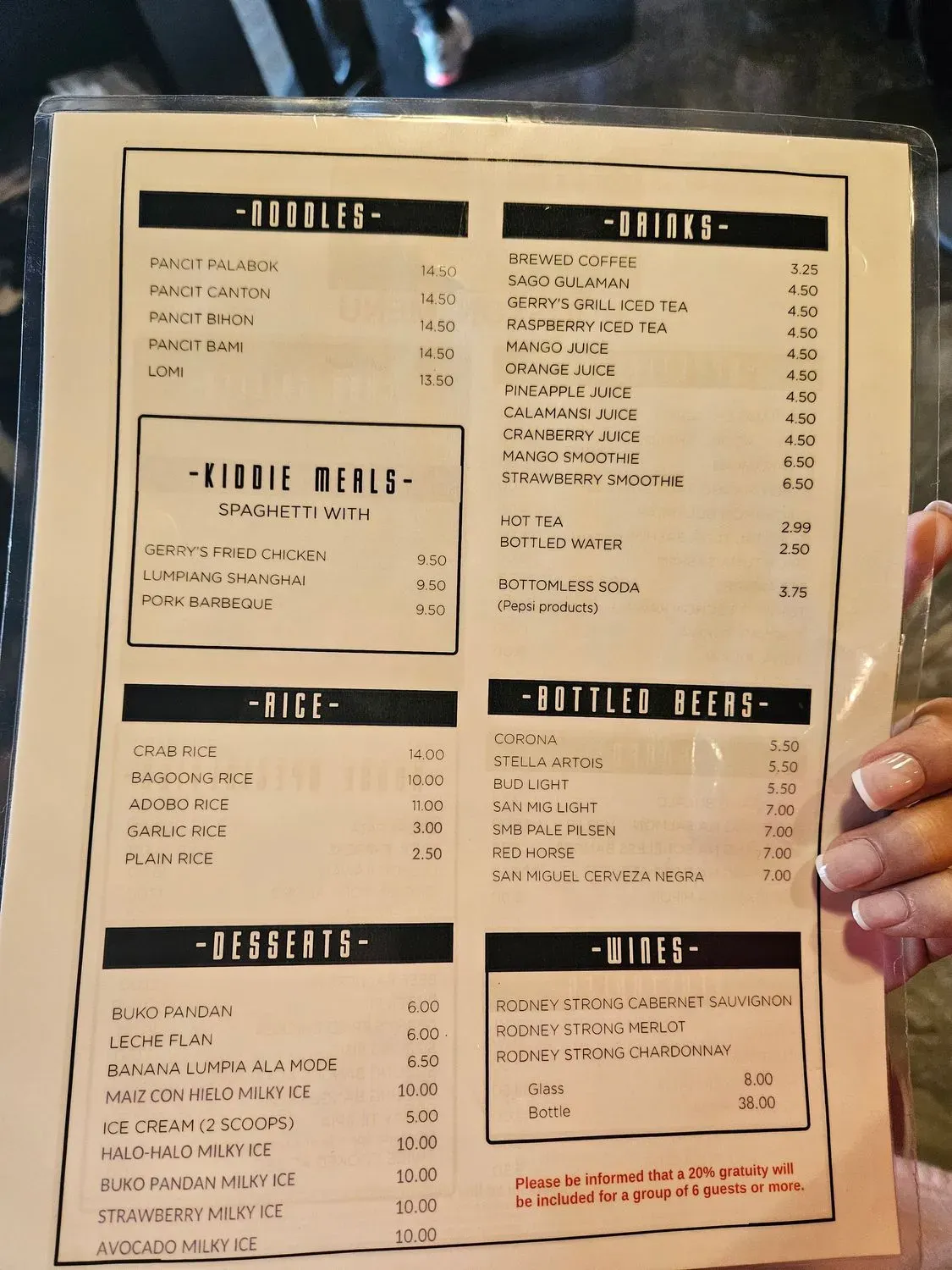 Menu 1