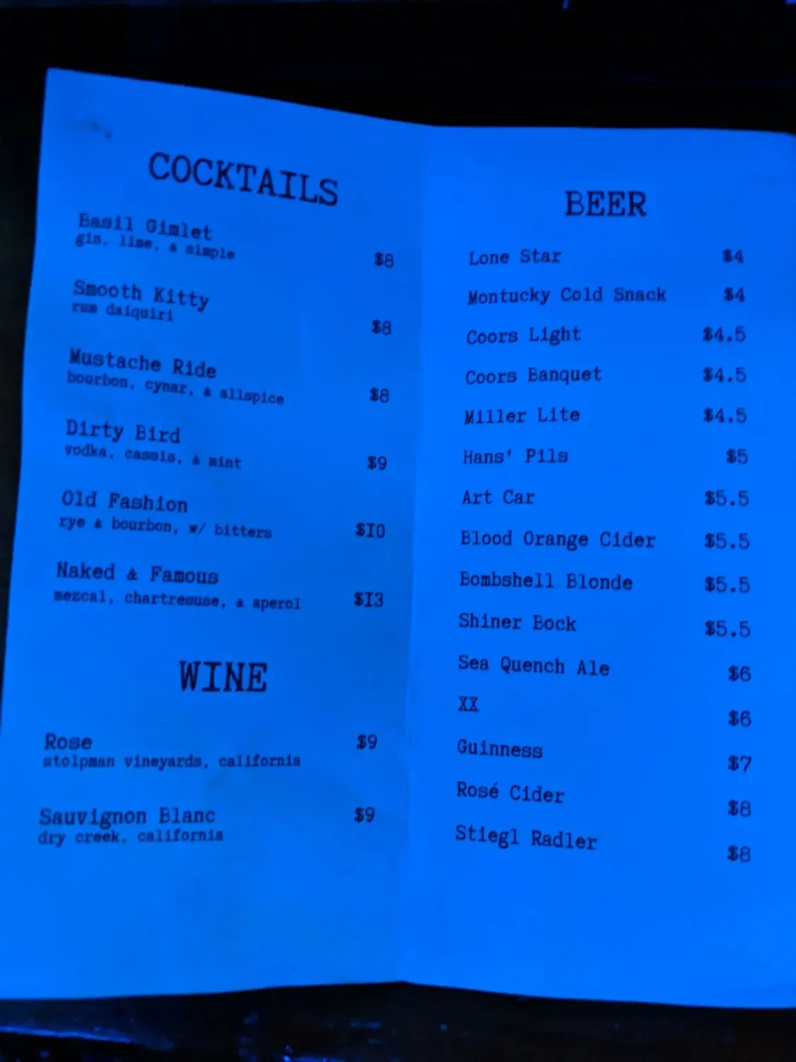 Menu 1