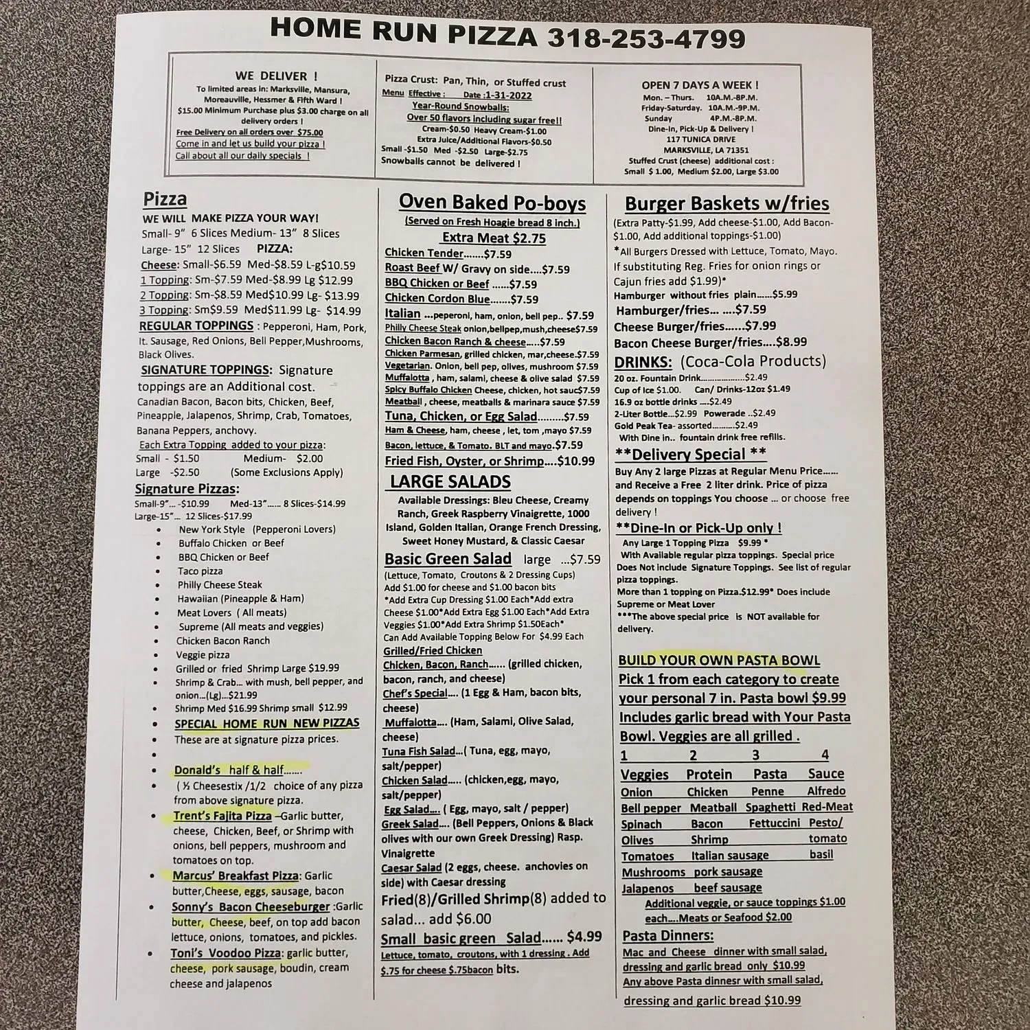Menu 2