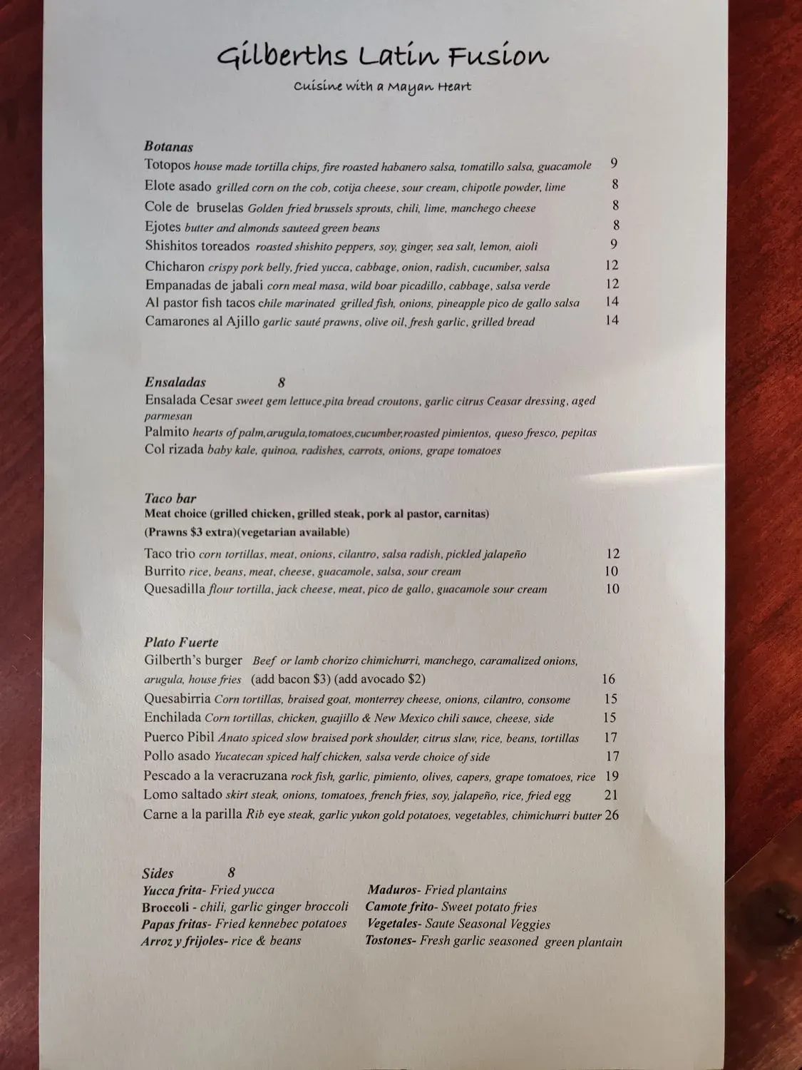 Menu 5