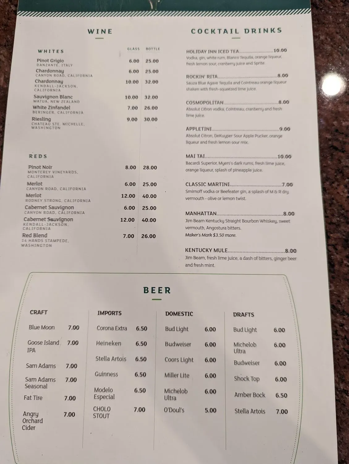 Menu 1