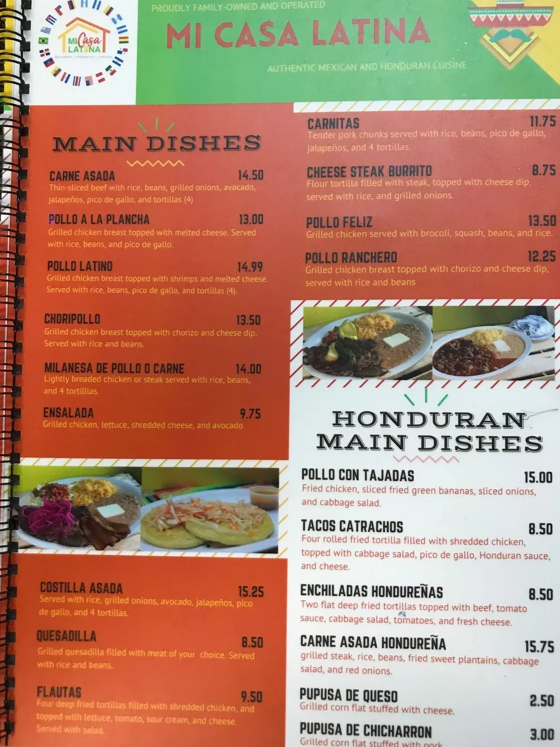 Casa Maria Menu - Updated October 2025