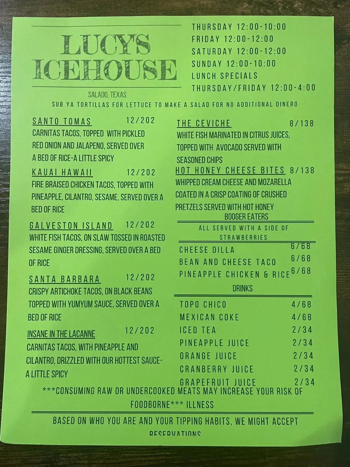 Menu 1