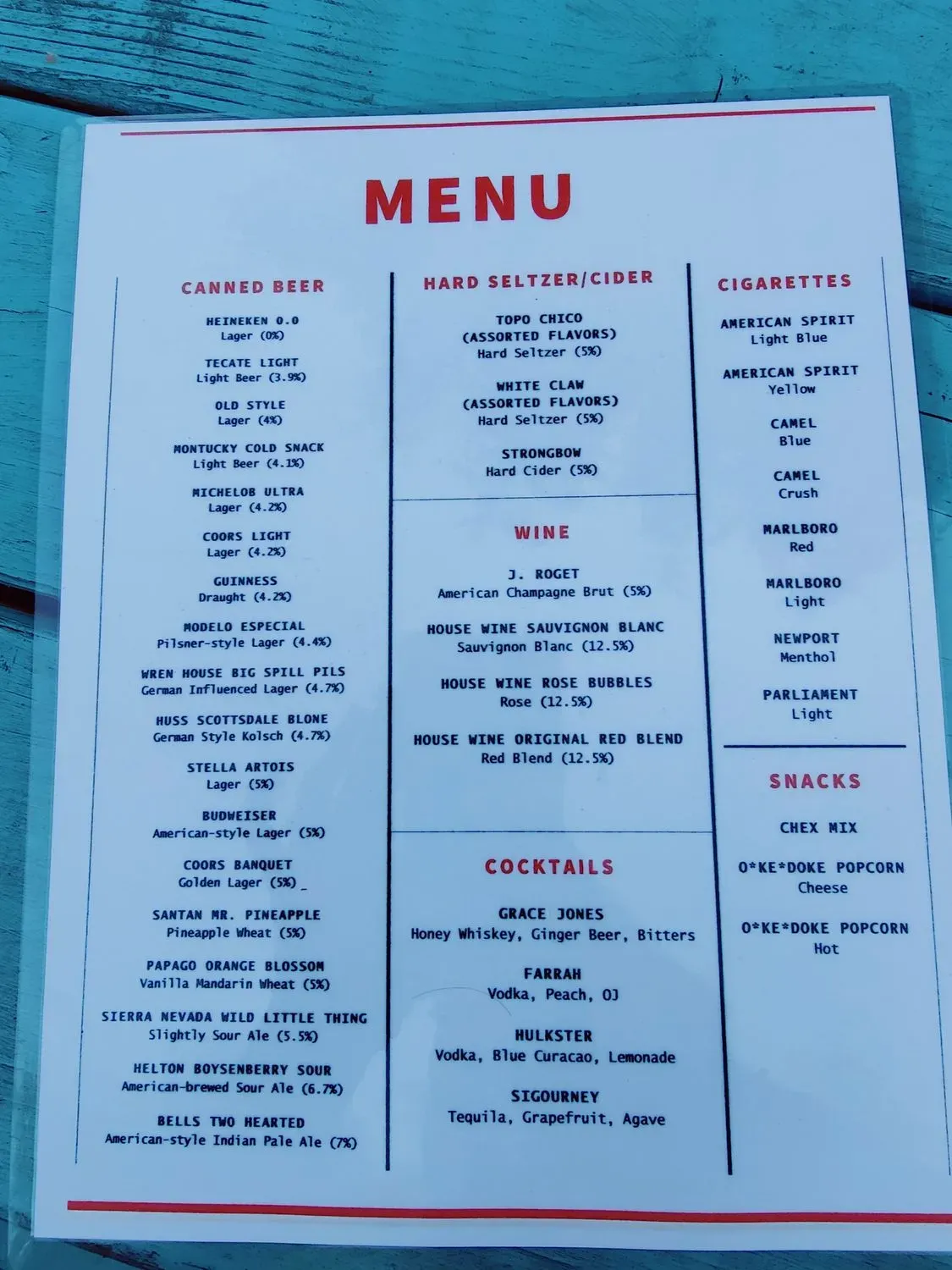 Menu 1