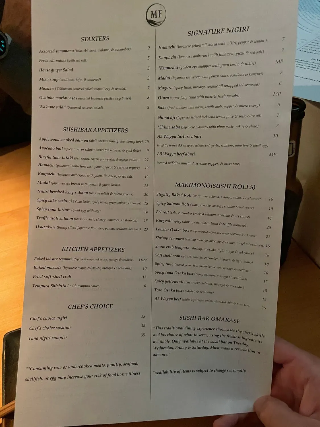 Menu 6