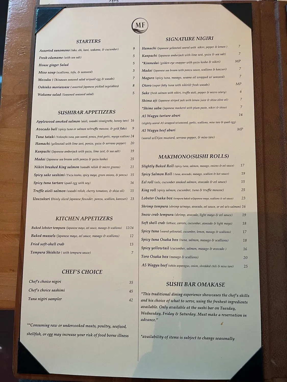 Menu 4