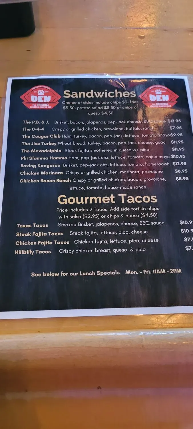 Menu 1