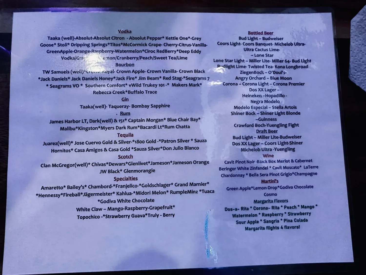 Menu 1