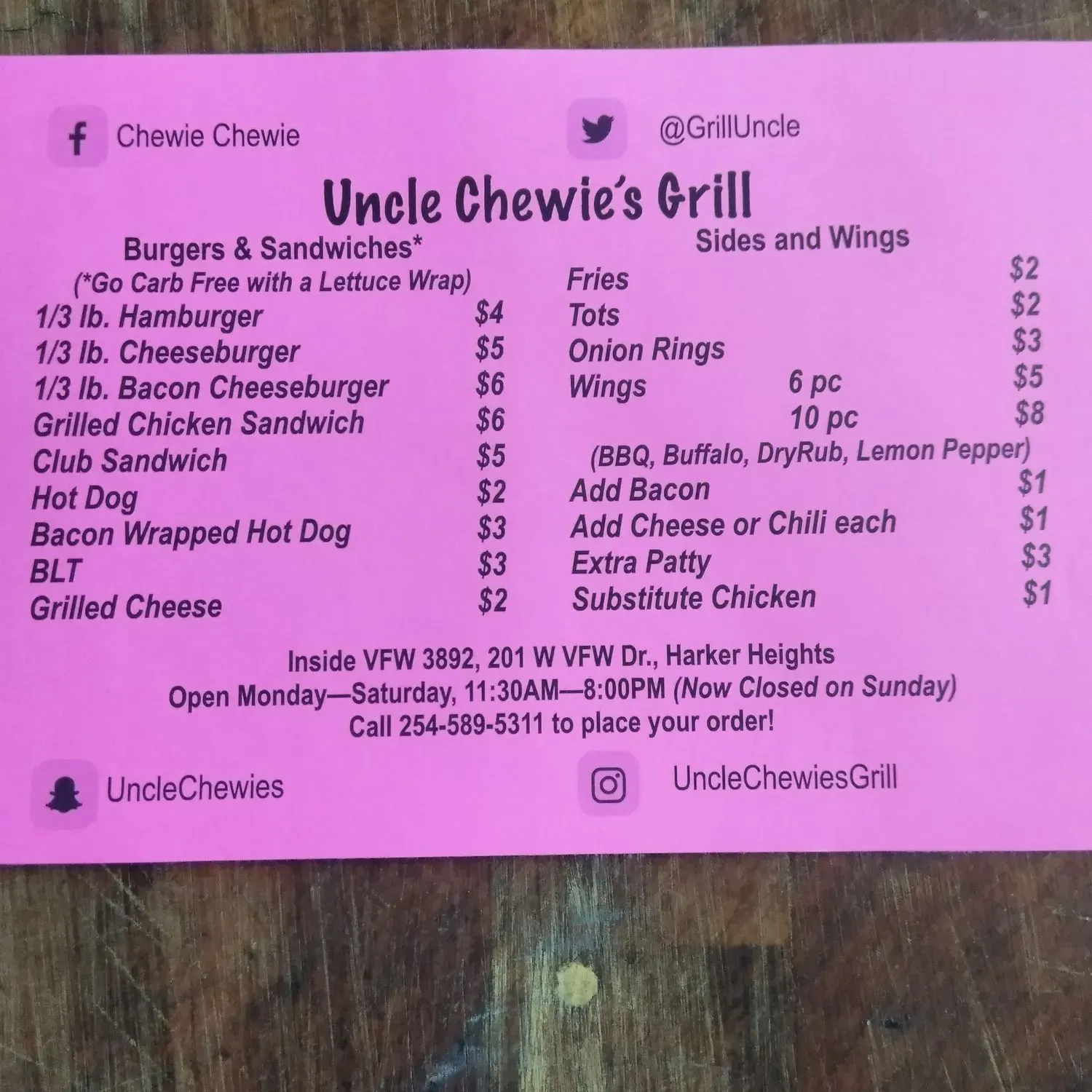 Menu 2