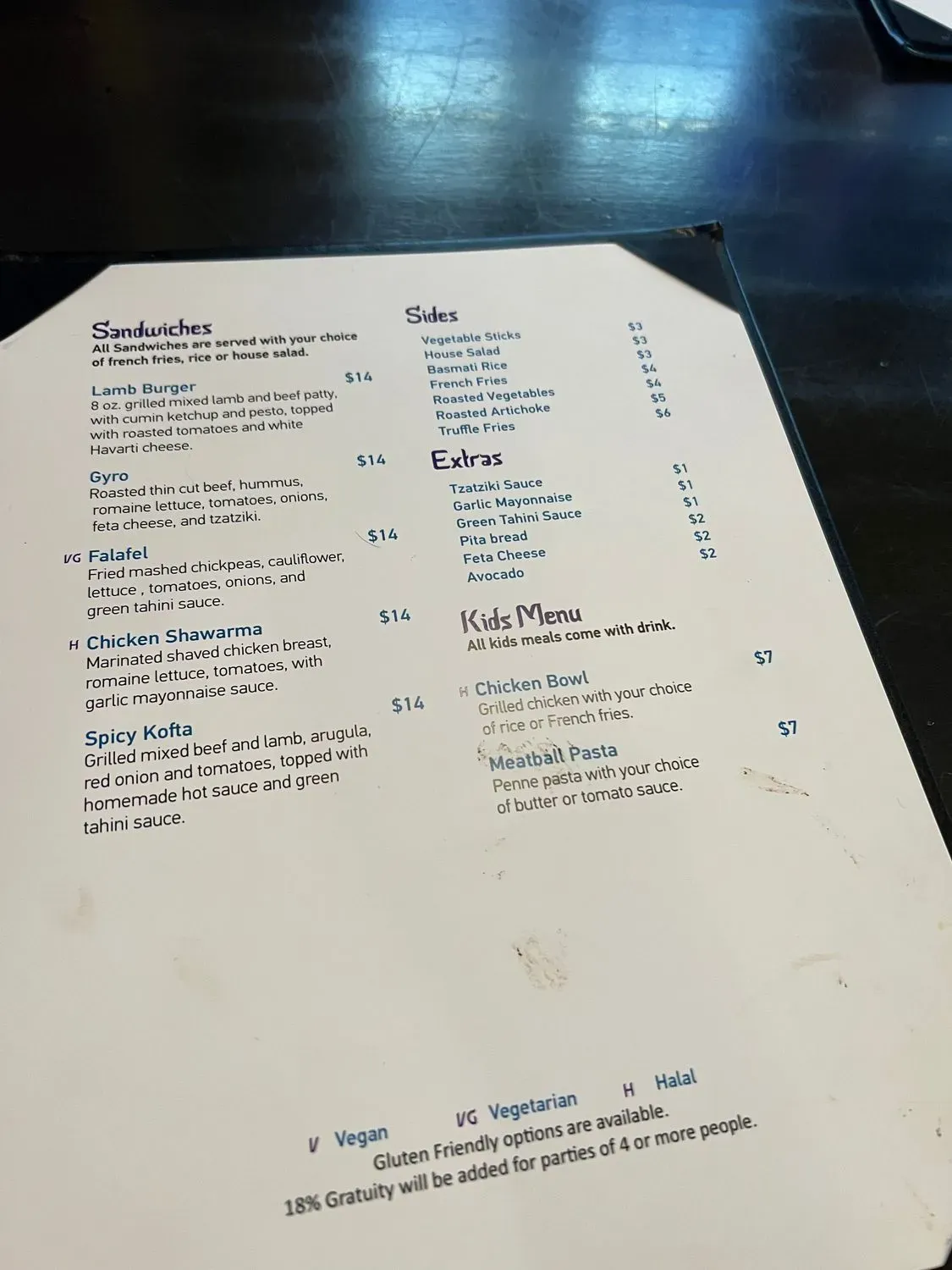 Menu 3