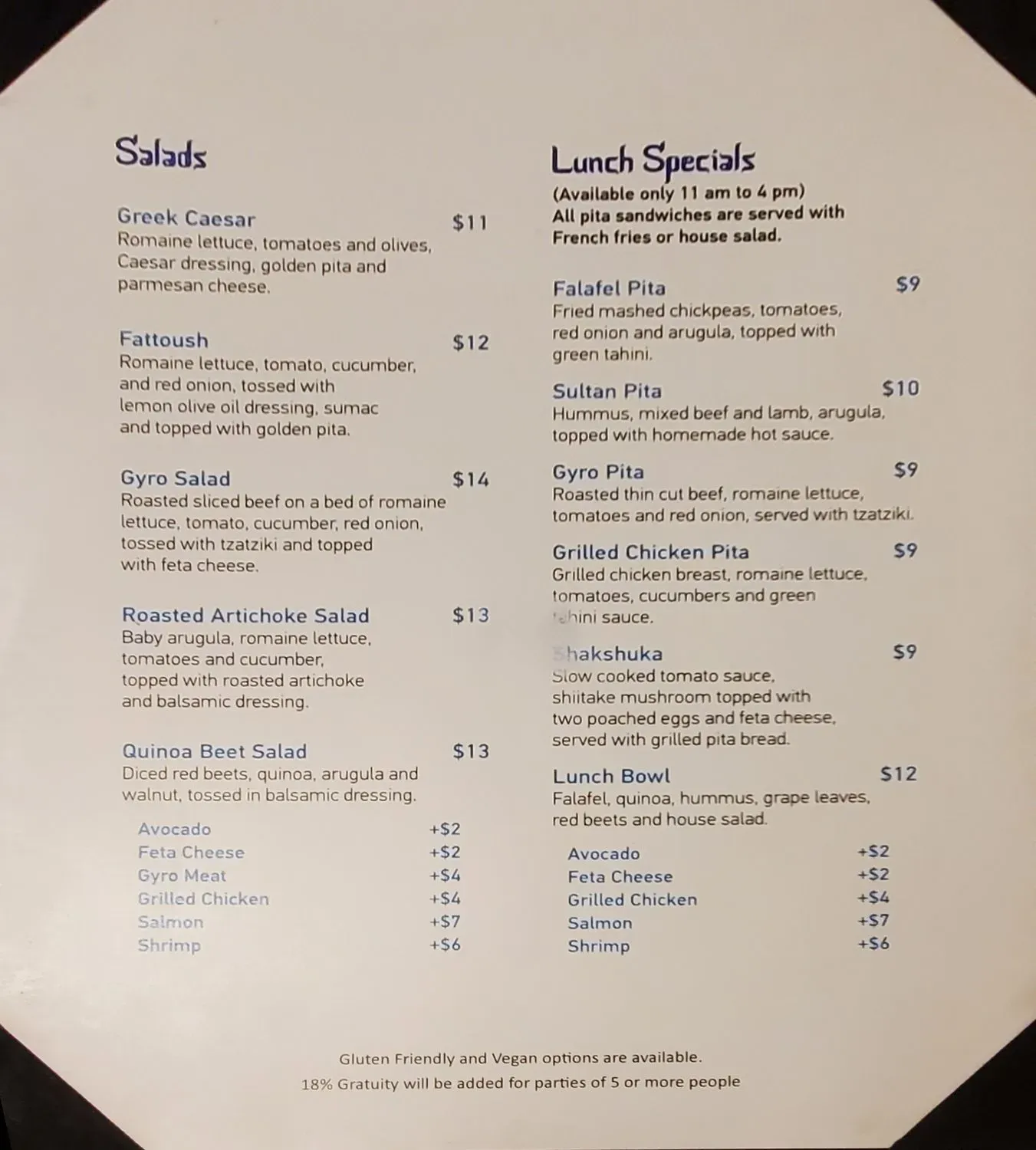 Menu 1