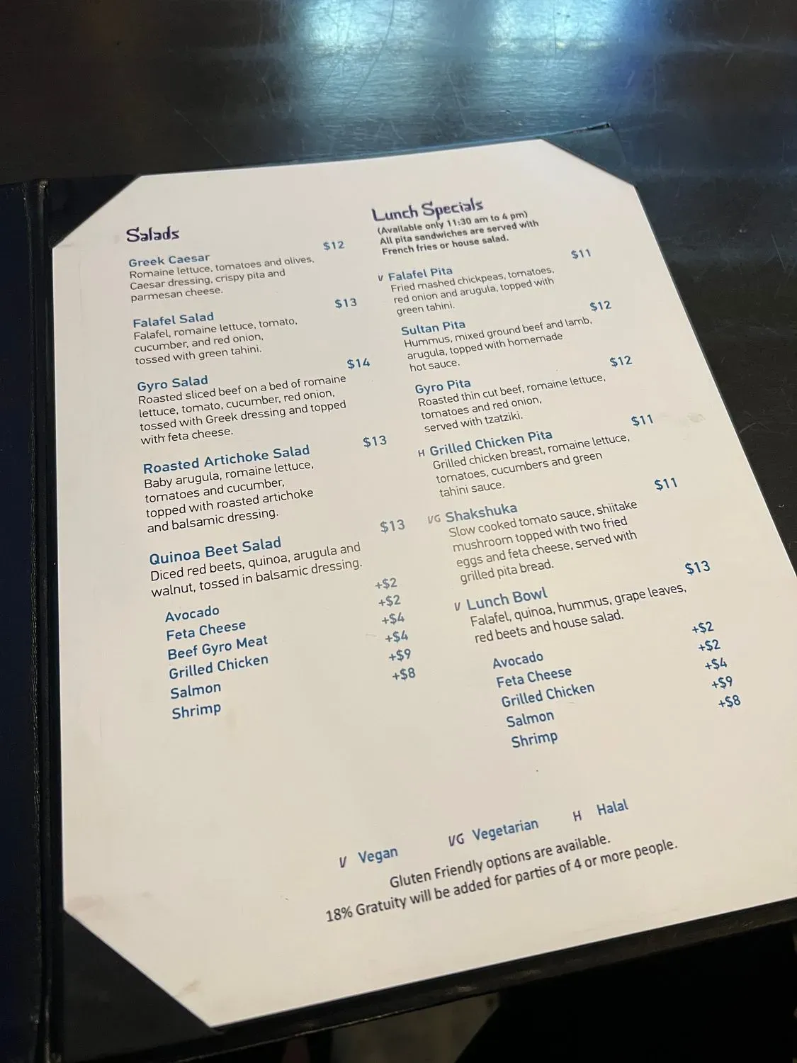 Menu 6