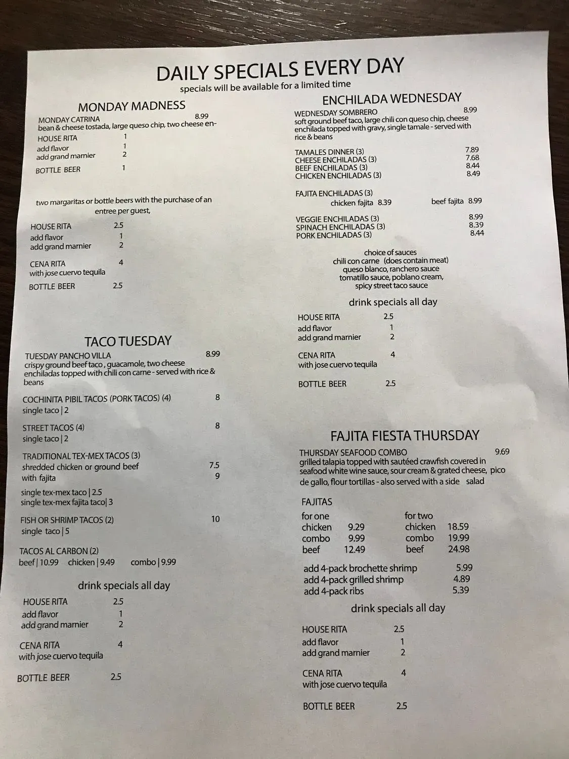 Menu 1