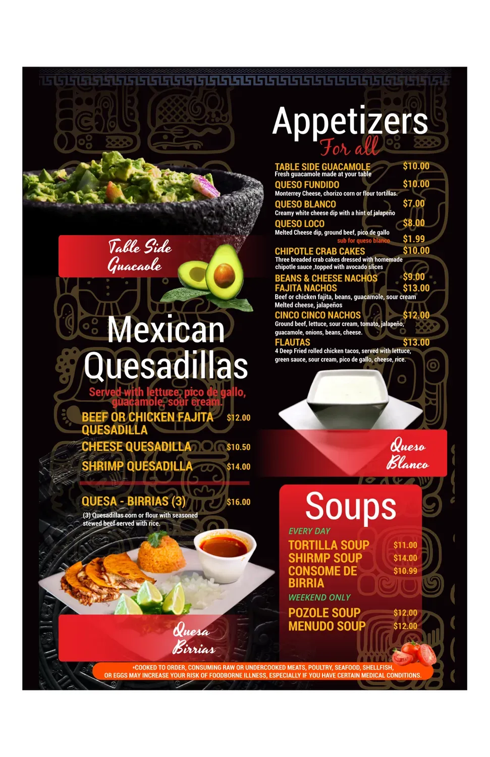 Azteca Mexican Bar and Grill Menu - Updated November 2025