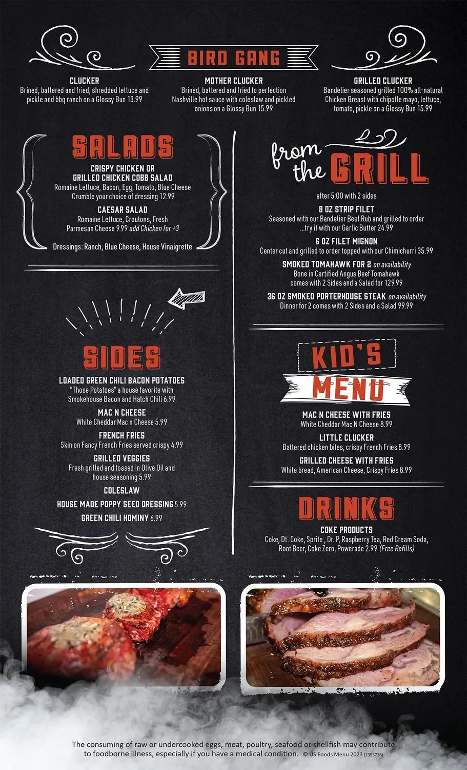 Snowflake Smokehouse Bar & Grill Menu - Updated November 2025