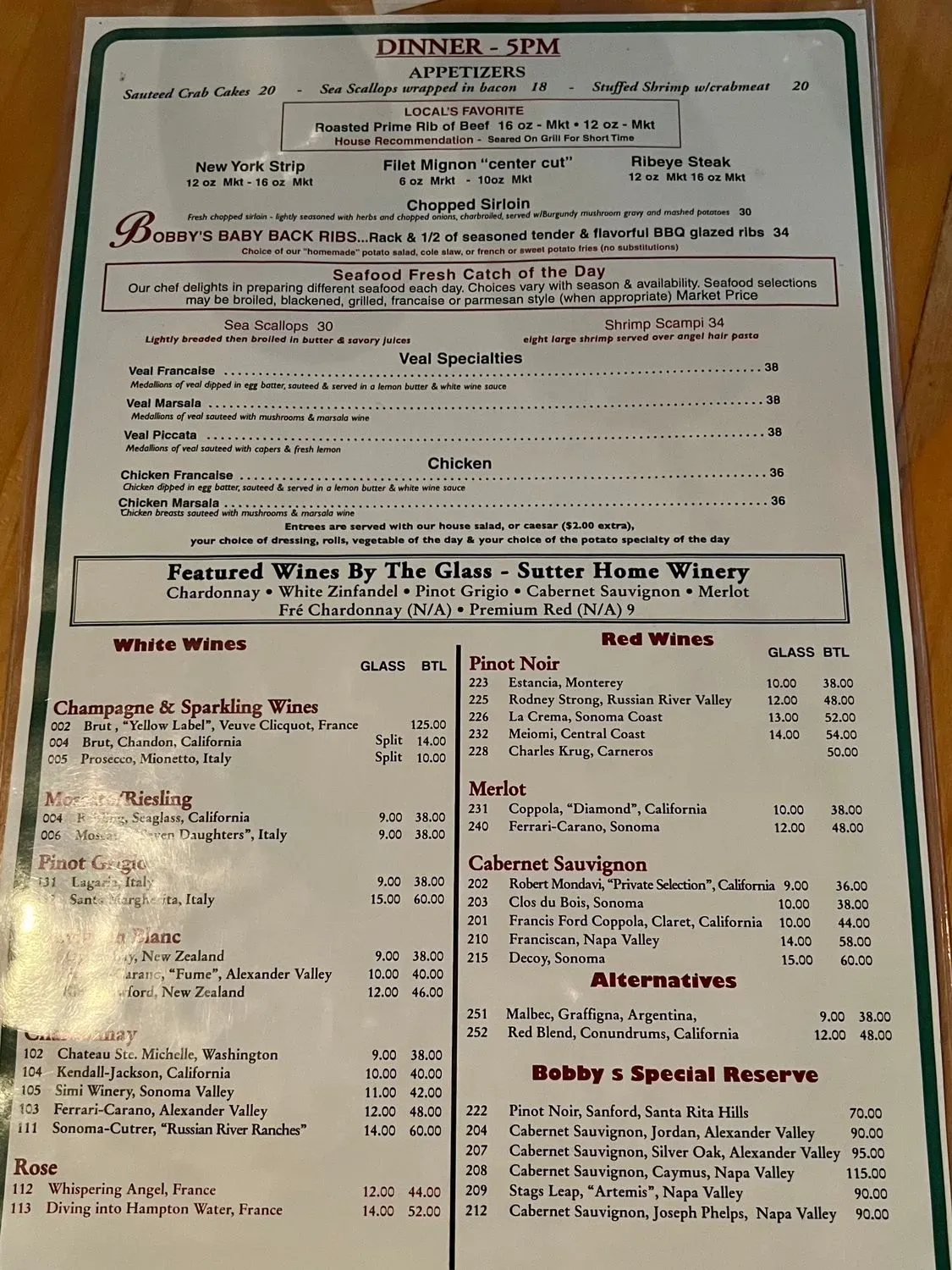 Menu 5