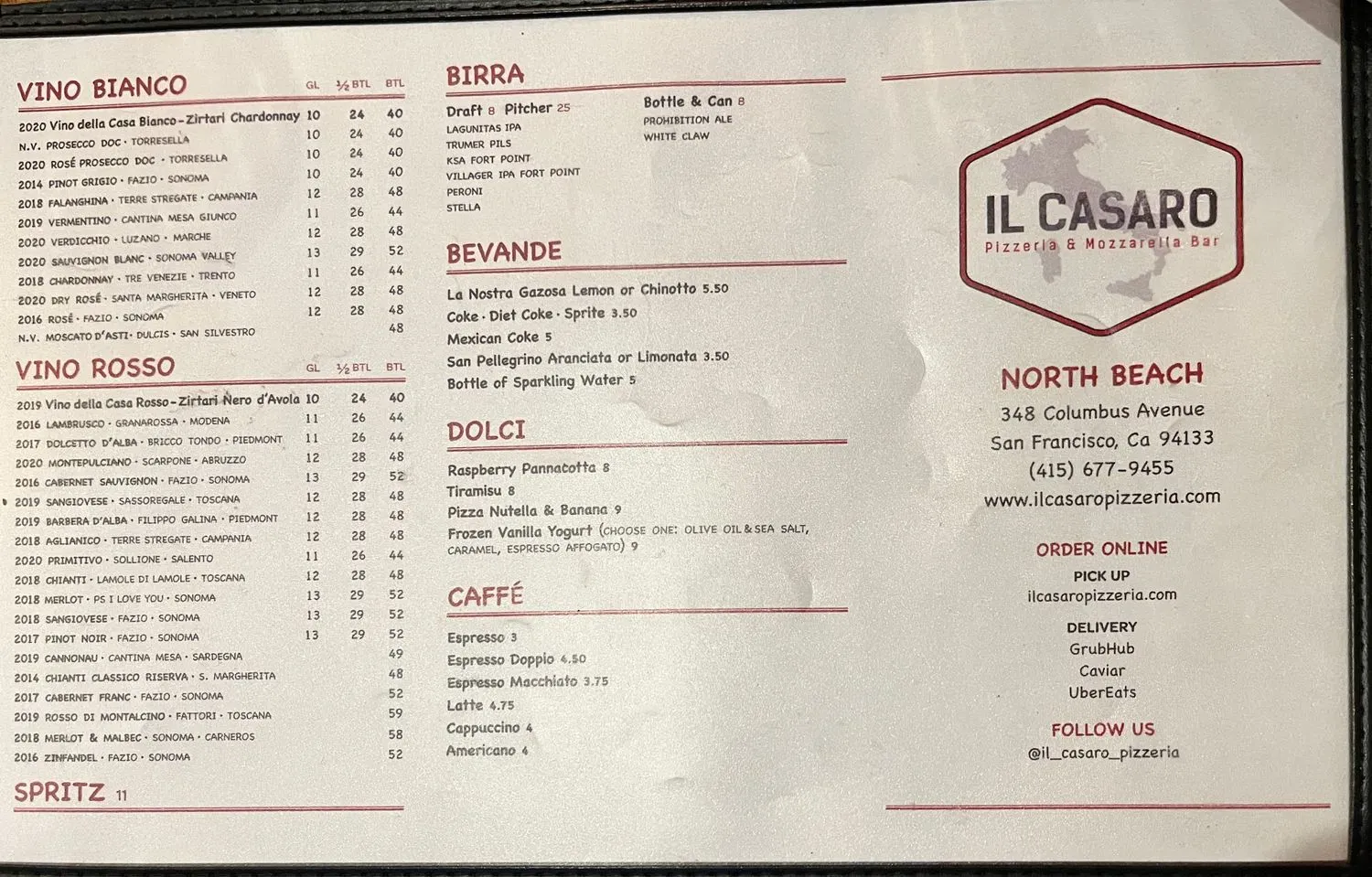 Menu 1