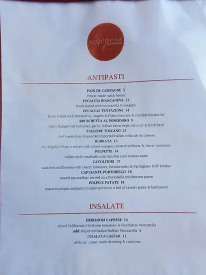 Menu 1