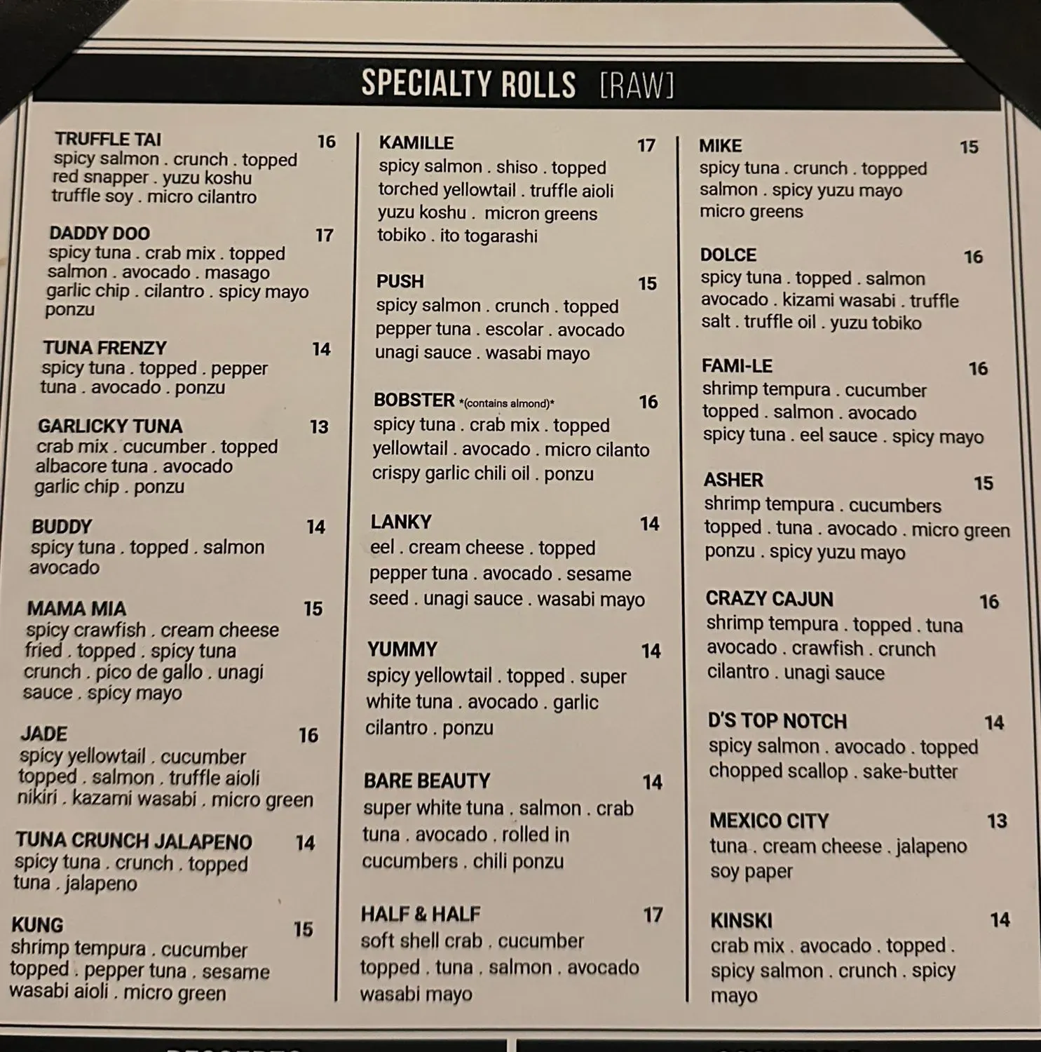 Menu 1