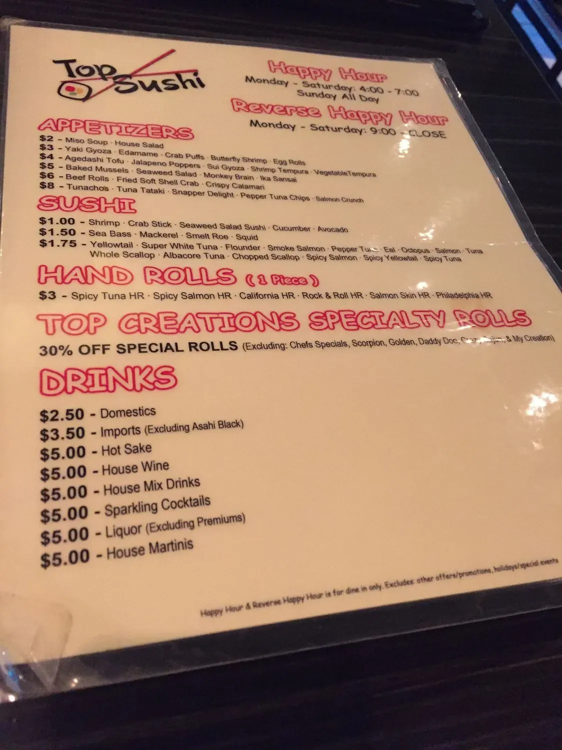 Menu 6