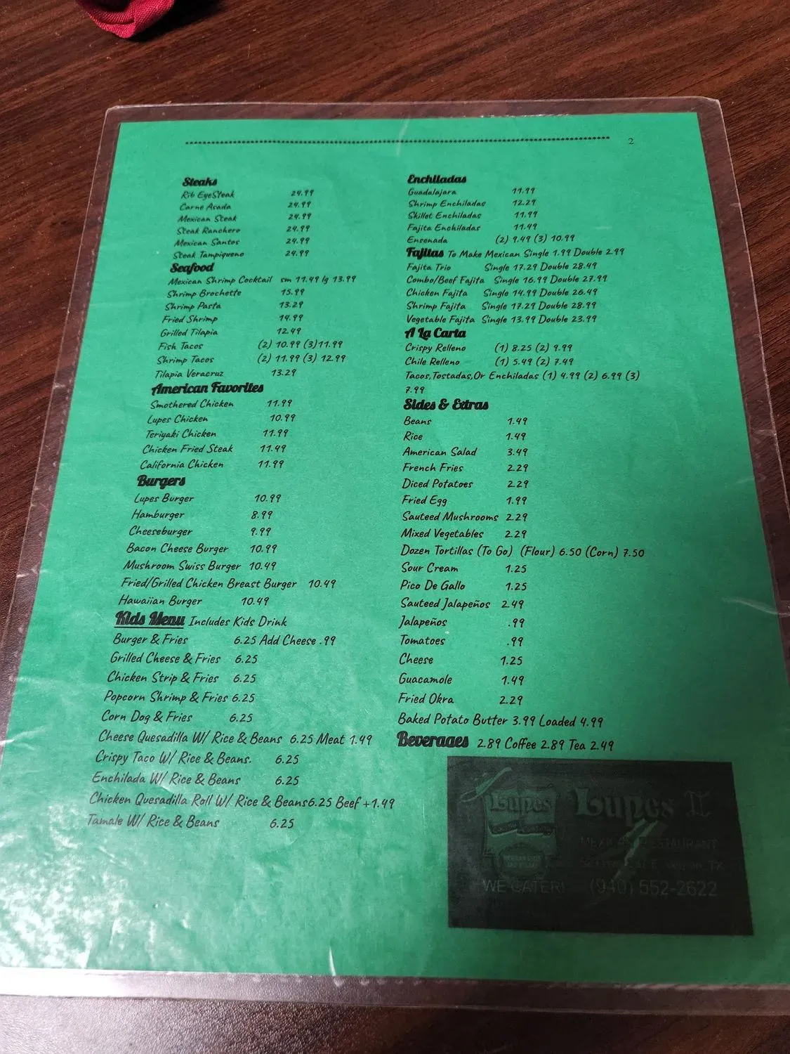 Menu 2