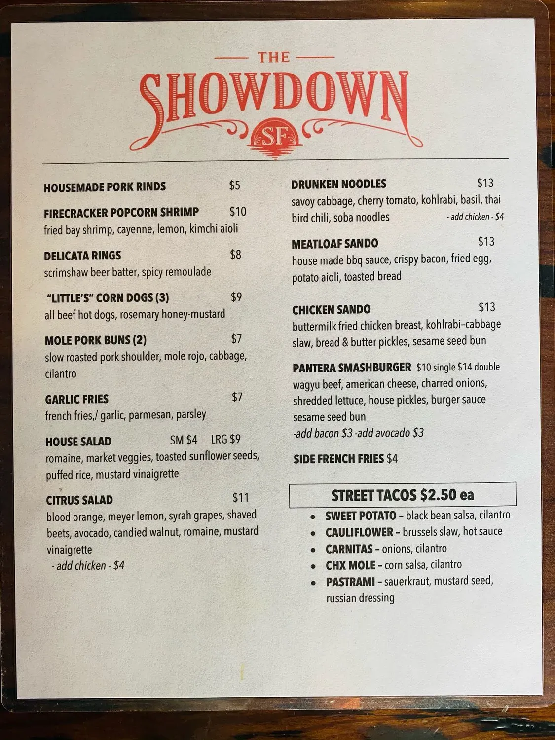 Menu 1