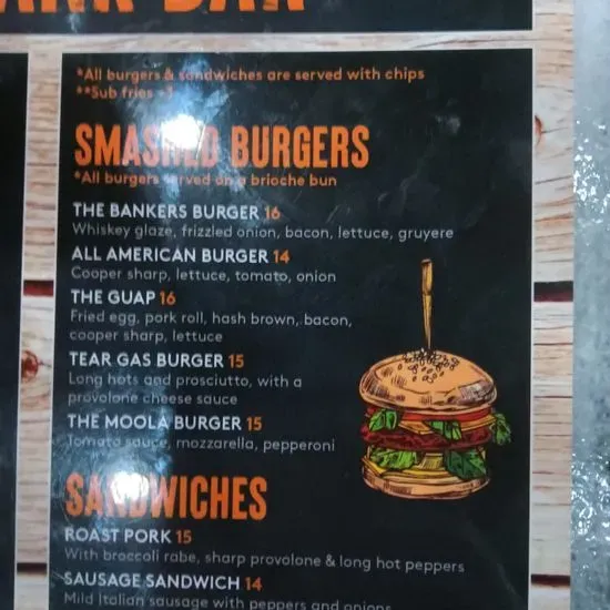 the-bank-bar-menu-gloucester-city-nj-checkle