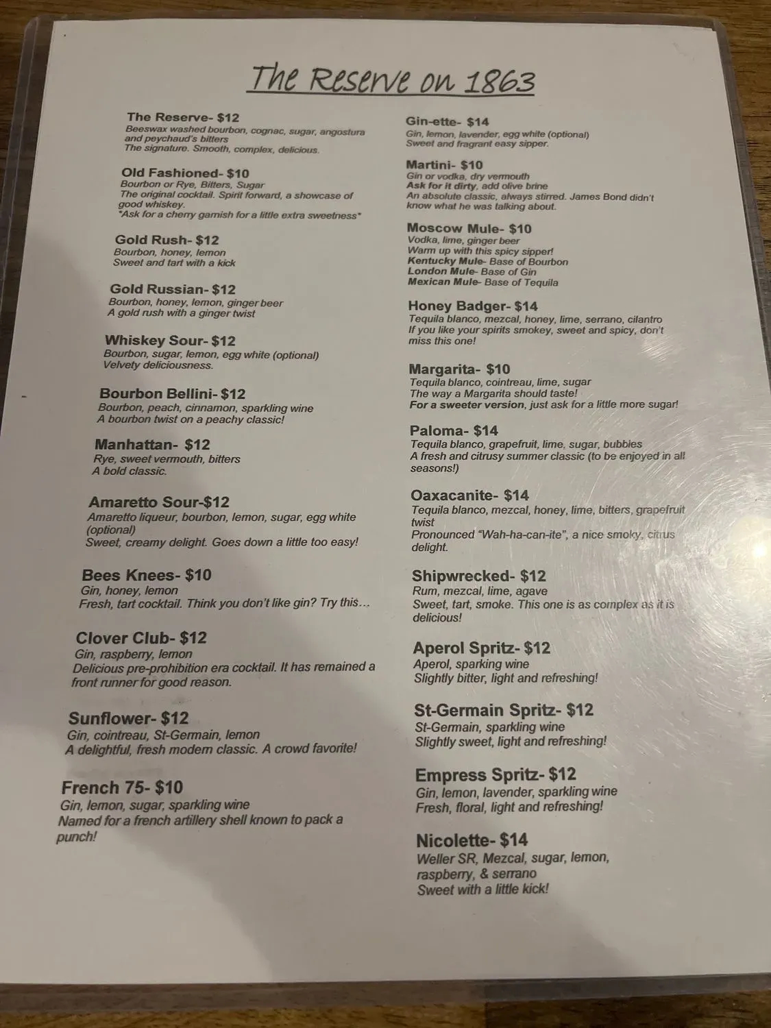 Menu 1