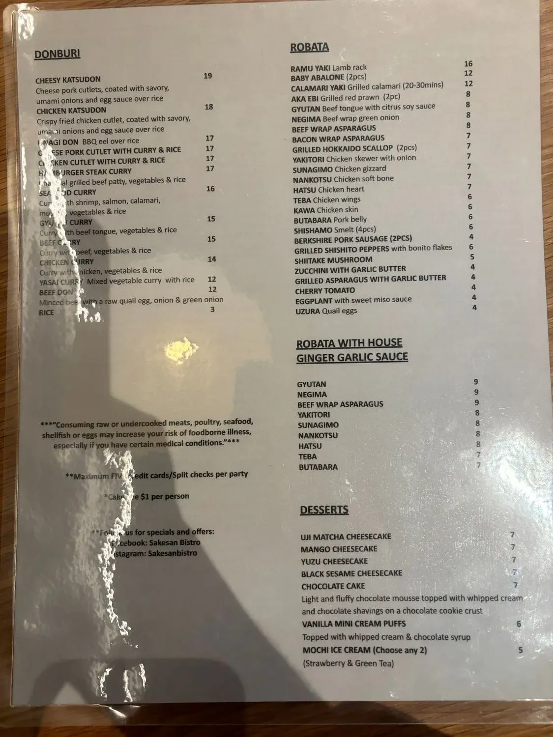 Menu 5