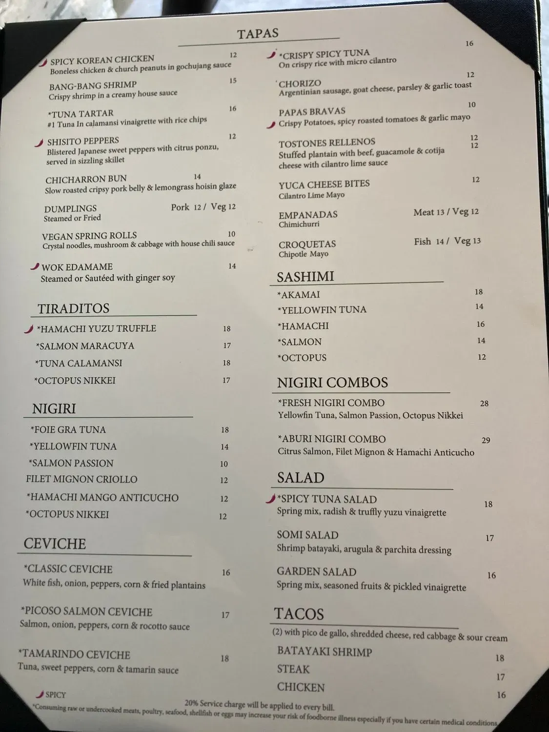 Menu 1