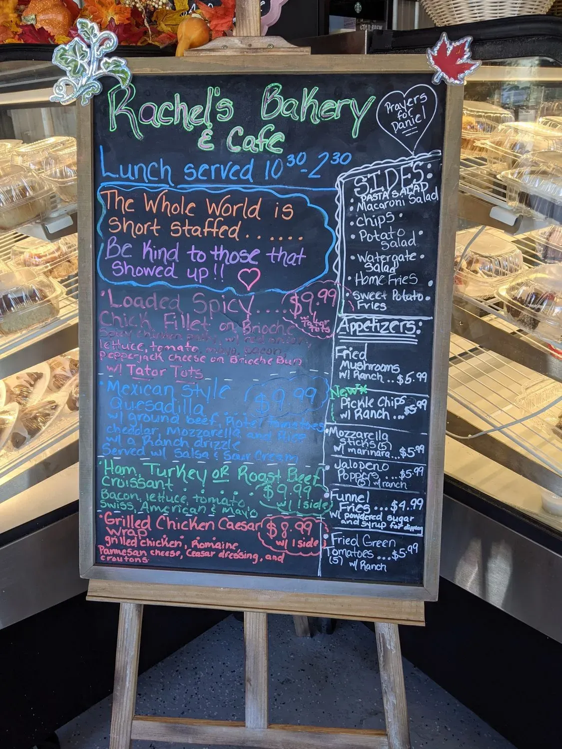 Rachel's Bakery and Cafe Menu - Updated November 2025