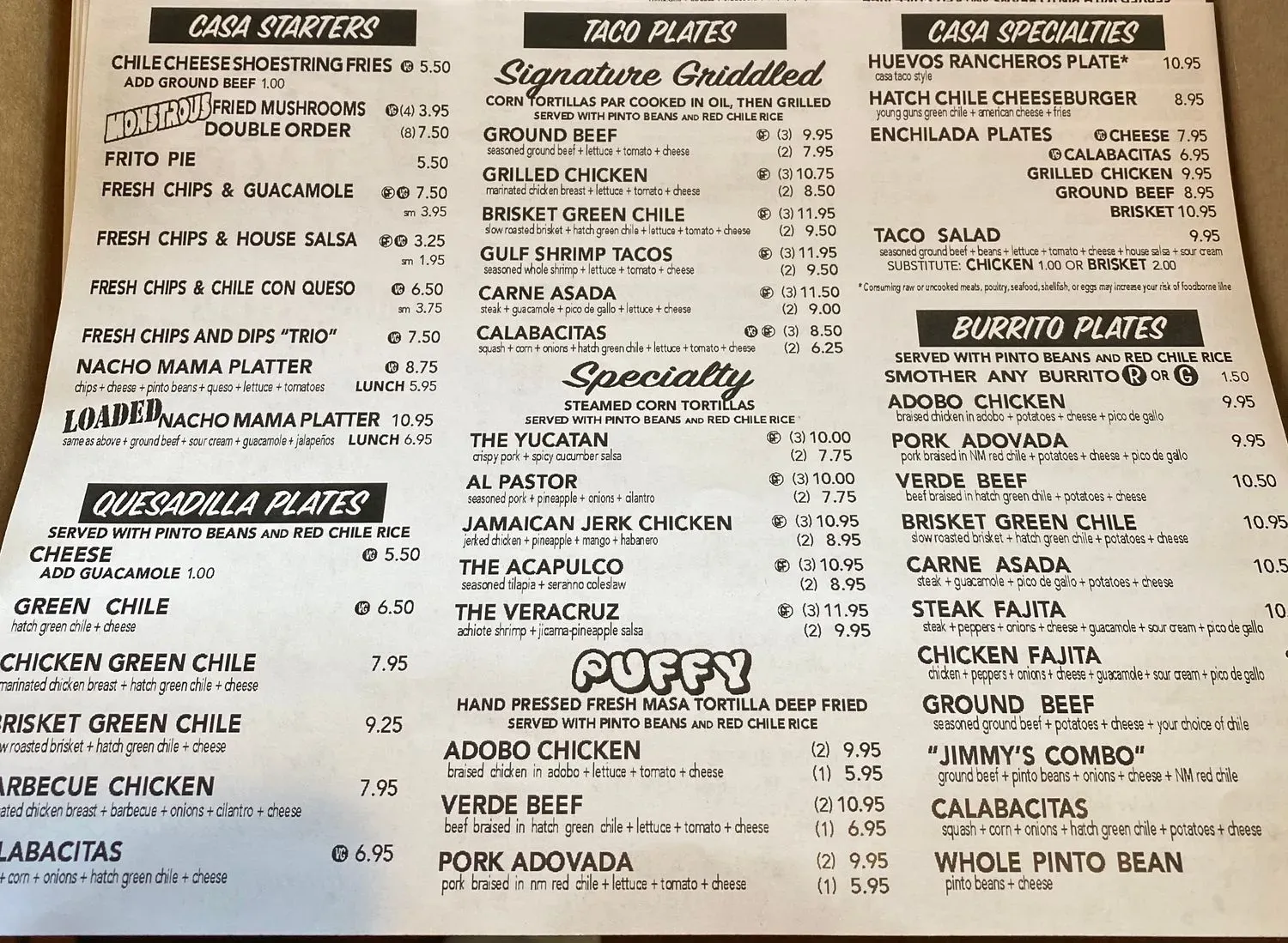 Menu 1