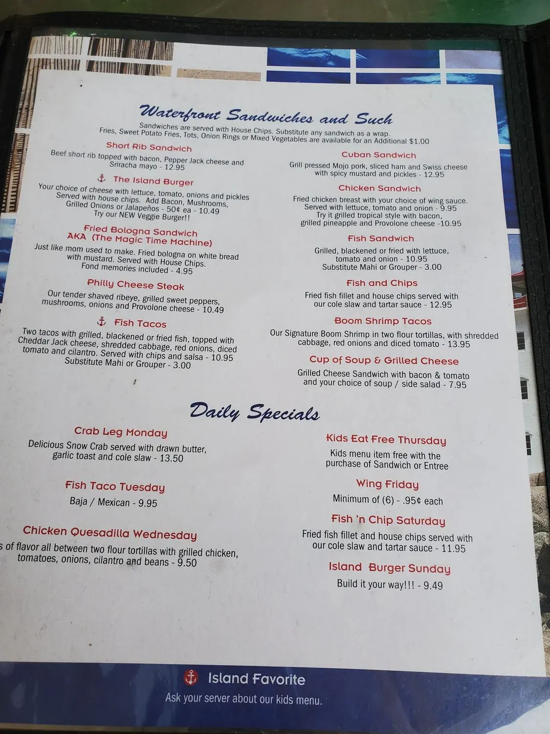 Menu 5