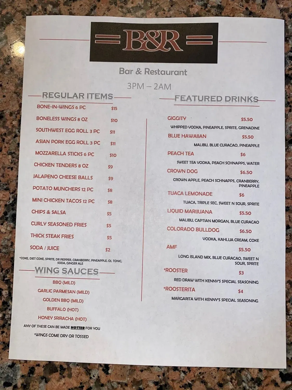 Menu 1