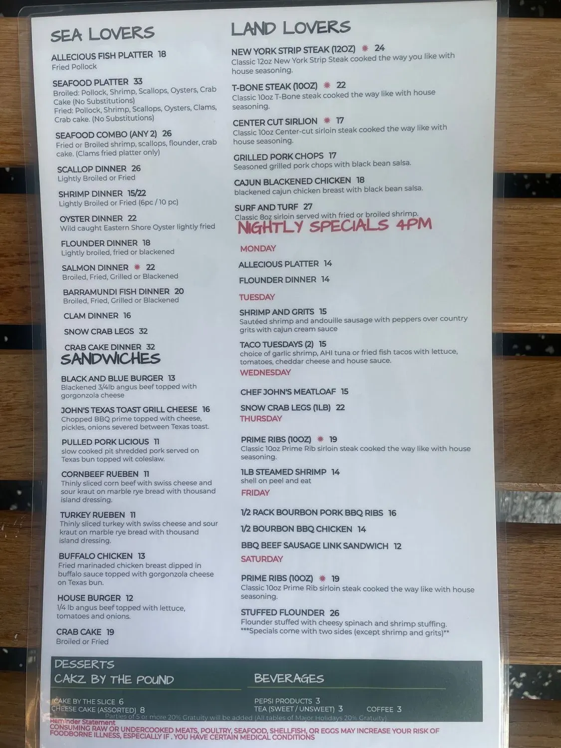 Menu 4