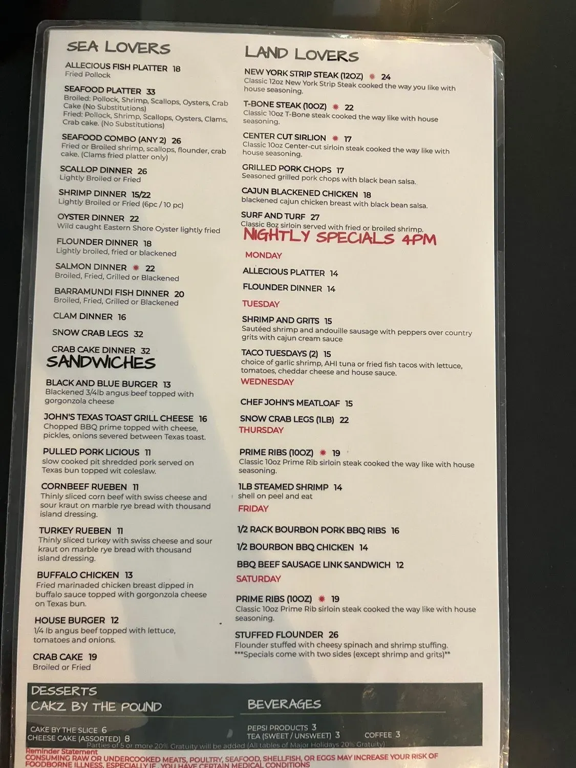 Menu 5