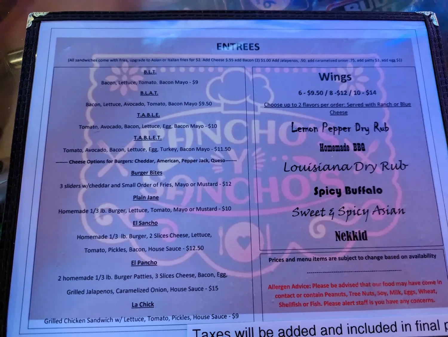 Menu 4