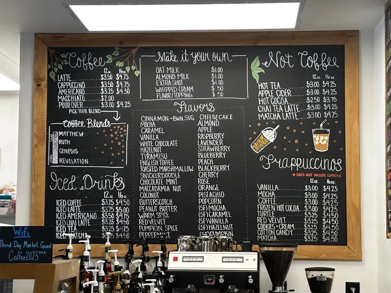 Third Day Kitchen Menu - Updated November 2025