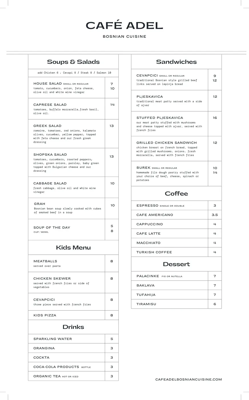 Menu 1