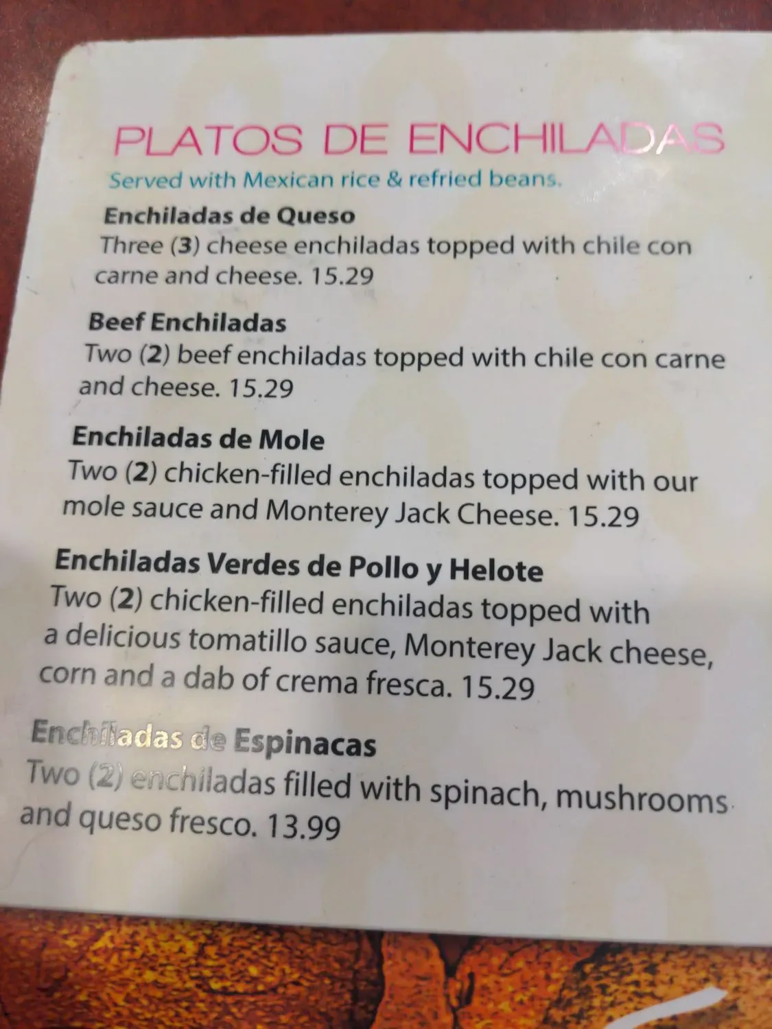 Menu 5