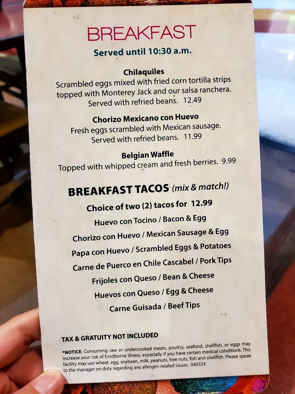 Menu 1