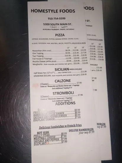 Menu 5