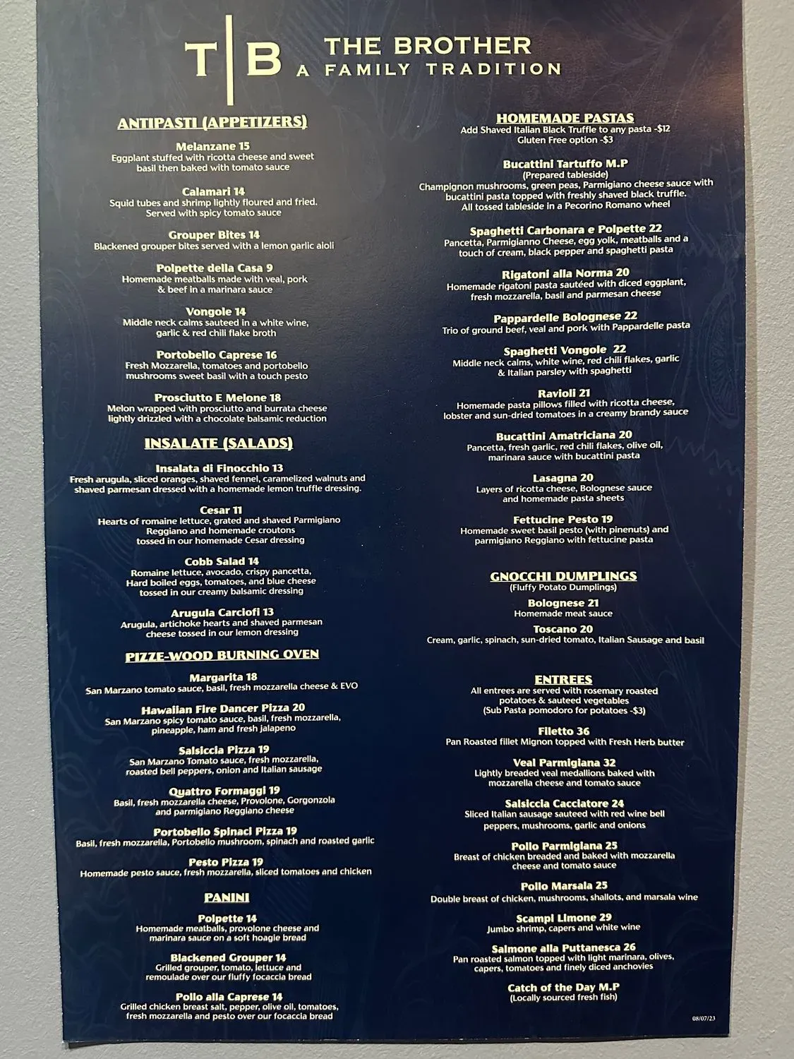 Menu 1