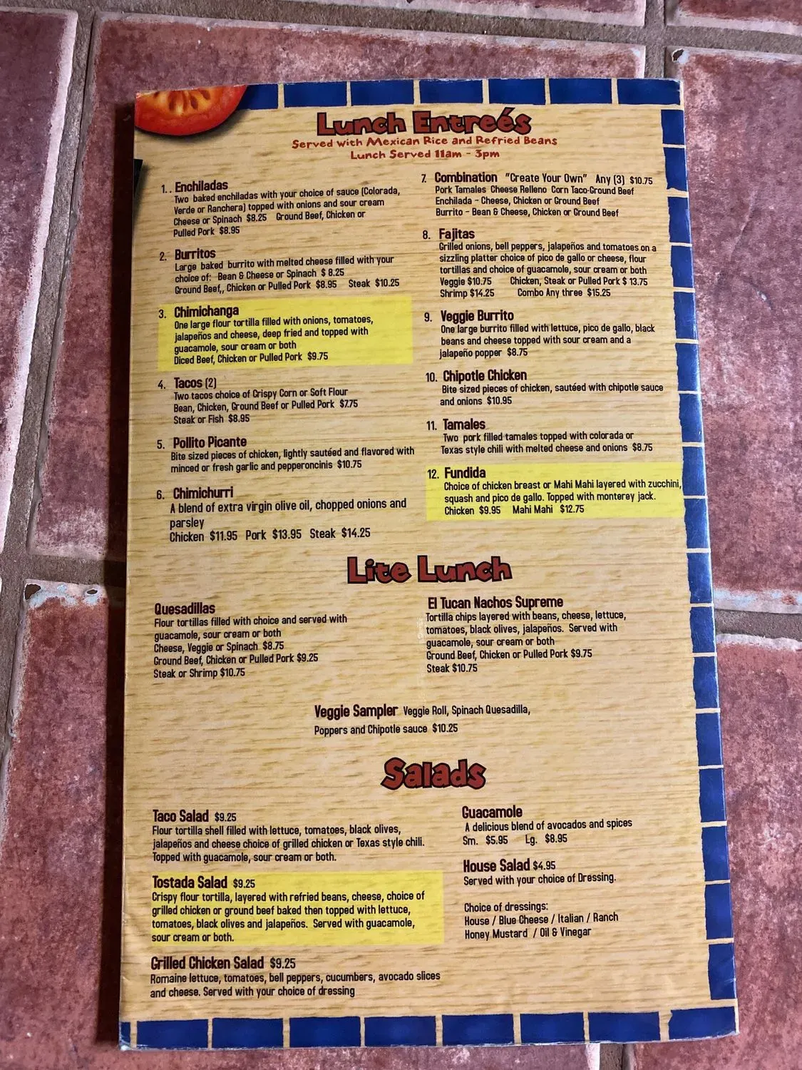 Menu 1