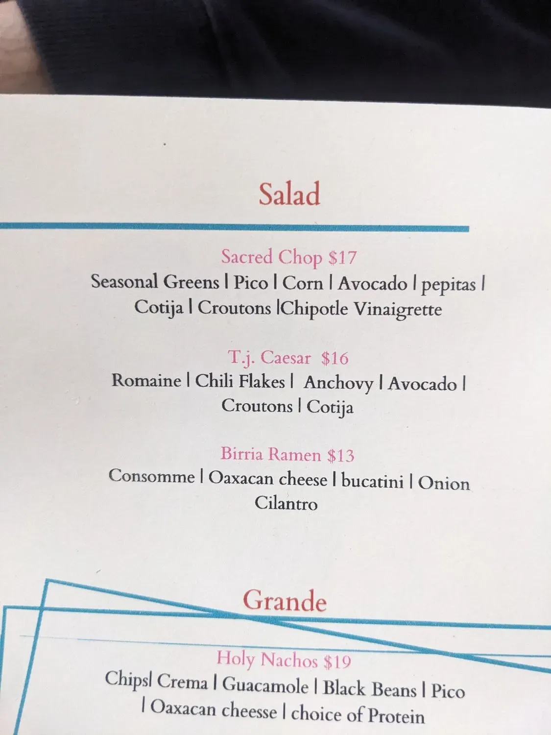 Menu 5