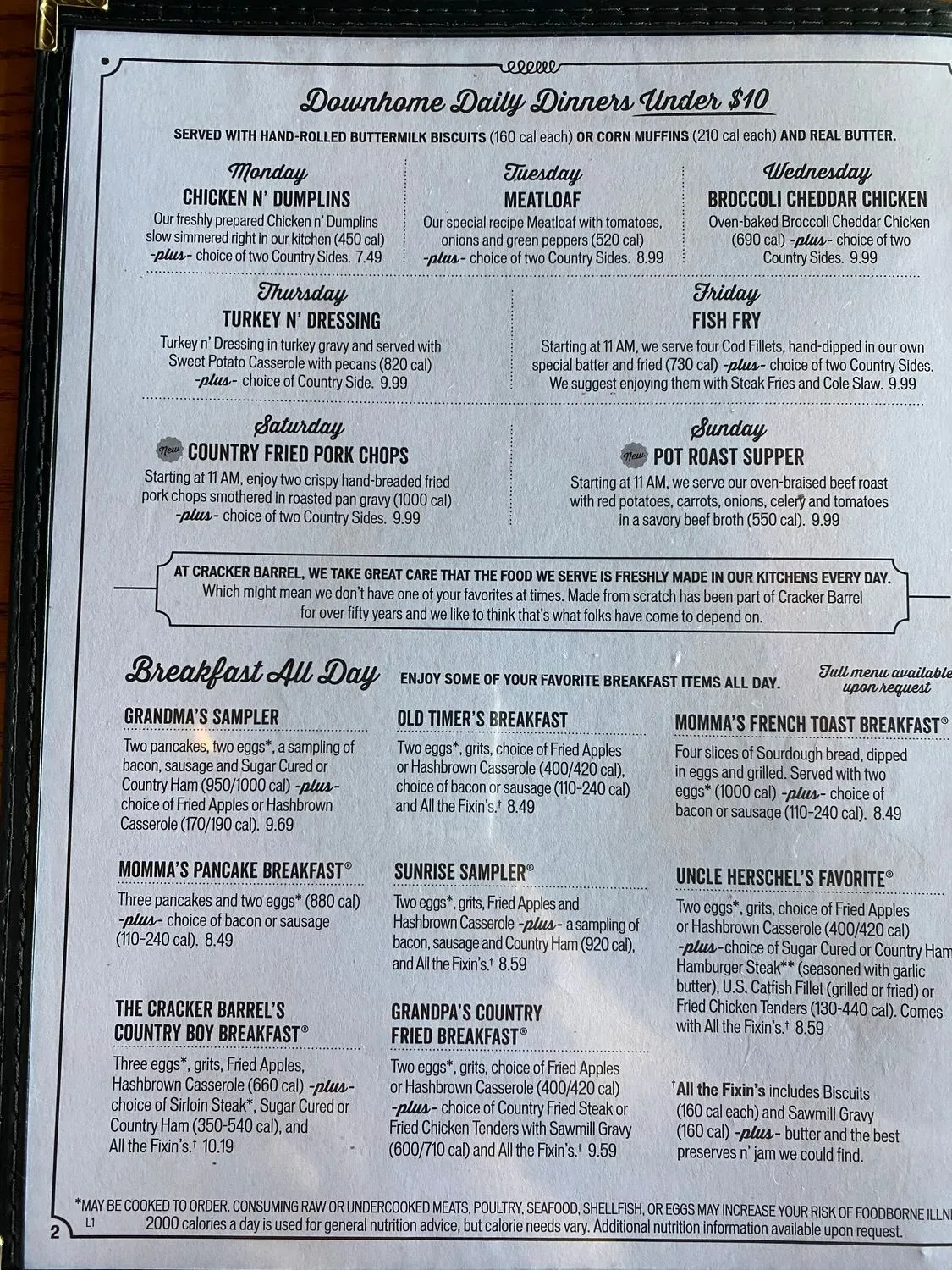 Menu 1